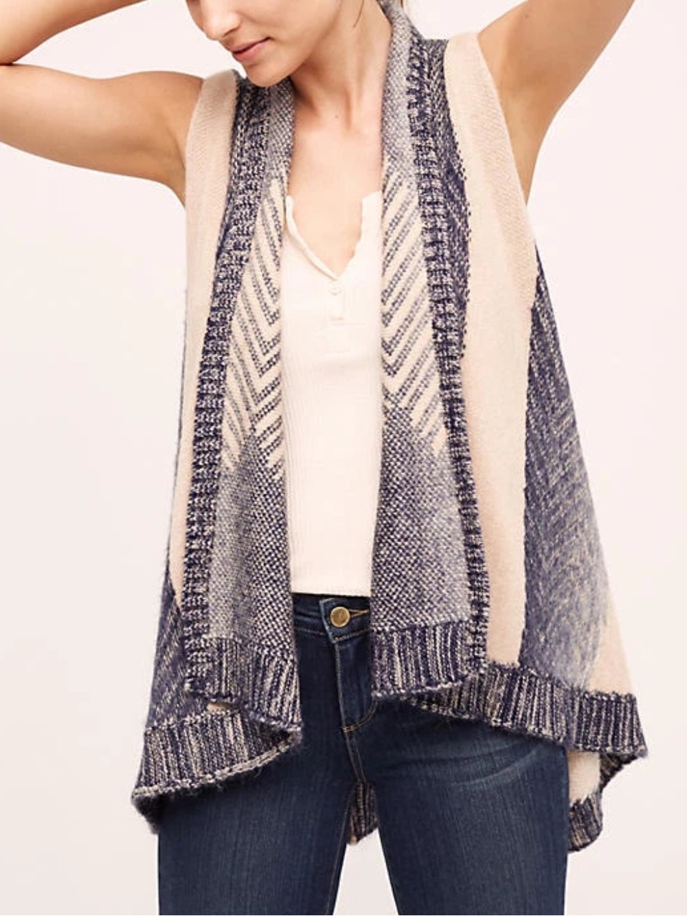 NWT Sleeping on Snow Anthropologie Mabli
Sweater Vest Sz M/L Wool Blend Neutral